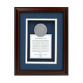 Custom Commemorative Shadow Box Frame w/ Medallion & Certificate